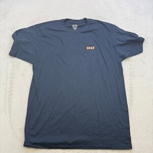 Reef T Shirt Mens Extra Large Navy Blue Sun Wave Back Graphic Surf Skate Tee